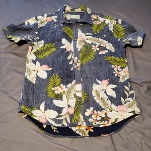 Short Sleeve Floral Button Up